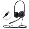 thumbnail image 1 of Auriculares USB Yealink UH34 con micrófono estéreo con cable para PC/teléfono, 1 of 7