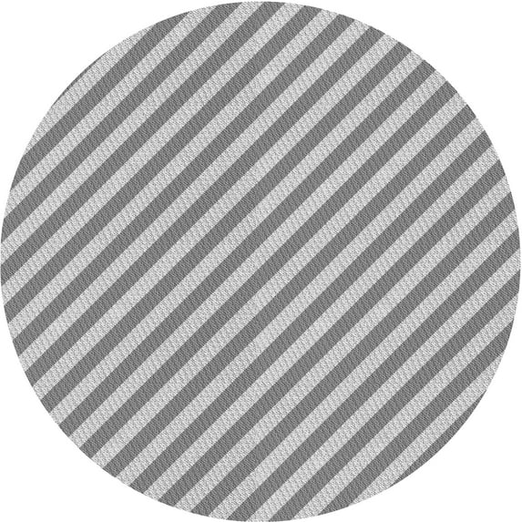 Ahgly Company Indoor Round Patterned Platinum Gray Area Rugs, 4' Round