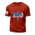thumbnail image 5 of mgoYE 250th Anniversary USA Polo Shirt American Anniversary 250th Independence Day T-Shirt Men's Fashion Casual Printed Round Neck Short Sleeve T Shirt USA Flag 4th of July T-Shirt(Red,L), 5 of 5