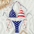 thumbnail image 6 of Sakmal Womens Bikini Btahing Suits Extra Lift Tummy Control Swimwear Vacation American Flag Womens Swimsuits L, 6 of 9
