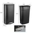 thumbnail image 4 of Arlopu 8 Gallon / 30 Liter Kitchen Trash Can with Foot Pedal, Stainless Steel Step Trash Can with Silent-Close Lid for Home Office, 4 of 7