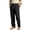 Black, variant on Uwinwear Mens Linen Beach Pants Casual Summer Stylish Straight Leg Trousers Lightweight Loose Fit Travel Pants With Pockets,Khaki,S