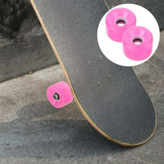 FRCOLOR 2 Pcs Skateboard Wheels Cruiser 6.00X6.00X4.00CM Pink