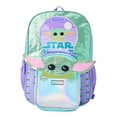 thumbnail image 4 of Star Wars Mandalorian Baby Yoda Girls 17" Laptop Backpack 2-Piece Set with Lunch Tote Bag, Purple Green, 4 of 5