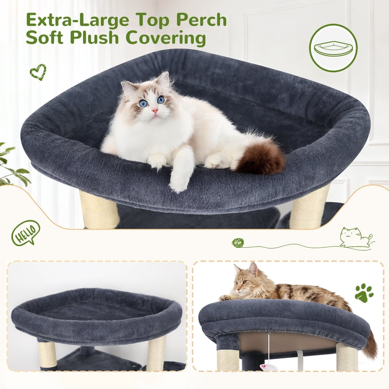 Globlazer 68-Inch Corner Cat Tree, Dark Gray, 6 Posts photo 5