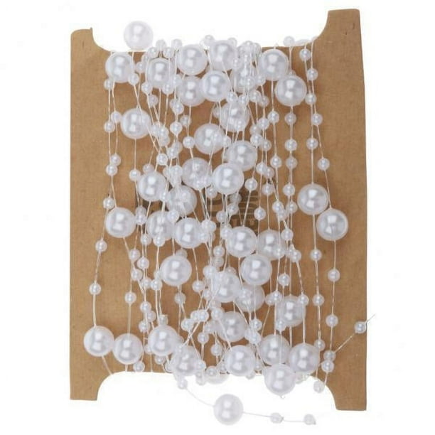 Hilo De Pescar De 4x5M Cuentas De Perlas Adorno De Cadena Decoración Artesanal Color Blanco Strade Fareast Limited