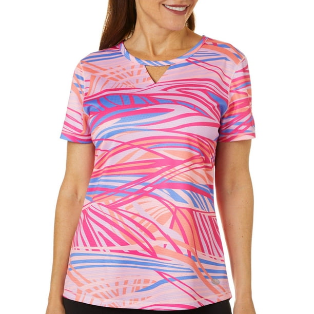 Reel Legends Reel Legends Womens Freeline Abstract Waves Top