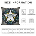 thumbnail image 5 of Creowell Quote Throw Pillow Cover  I Am Strong and Fast Decorative Square Pillow Case for Home Bedroom Living Room Cushion Cover White, 5 of 5