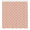 thumbnail image 3 of Ambesonne Blush Pink Shower Curtain, Geometric Art Deco Motif, 69"Wx75"L, Ginger and Blush, 3 of 5