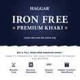 thumbnail image 3 of Haggar Pantalon pour Homme B&T Sans Repassage Kaki Premium Coupe Classique devant Plissé Taille Extensible, 3 of 4