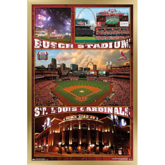 MLB St. Louis Cardinals - Busch Stadium 16 Wall Poster, 22.375" x 34", Framed