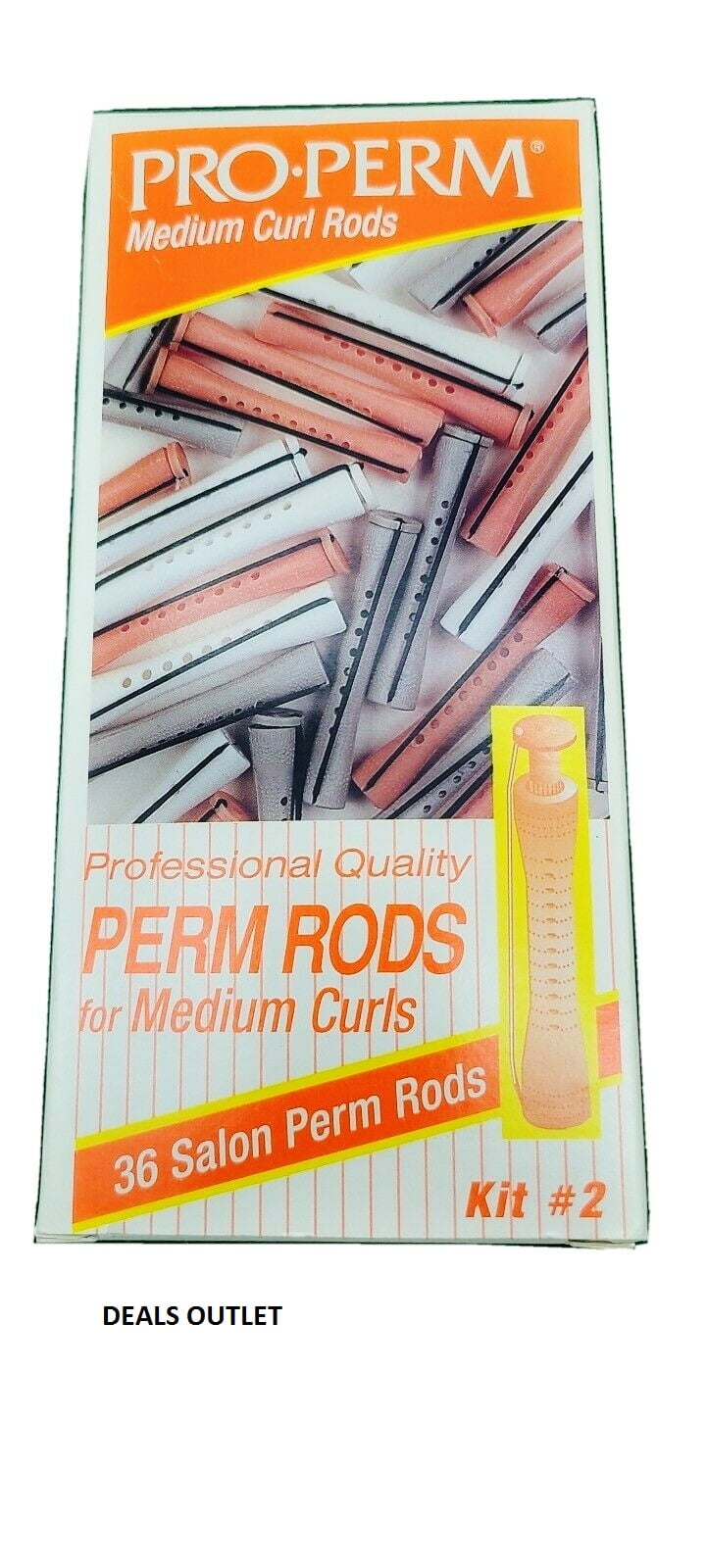 Pro-Perm Professional Quality Perm Rods for Medium Curls 36 Salon Perm ...