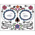 thumbnail image 1 of Day Of The Dead Face Tattoo Stickers Personality Masquerade Funny Makeup Stickers, 1 of 2