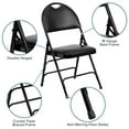 thumbnail image 6 of Flash Furniture 4 Pack HERCULES Series Ultra-Premium Triple Braced Black Vinyl Metal Folding Chair with Easy-Carry Handle, 6 of 14