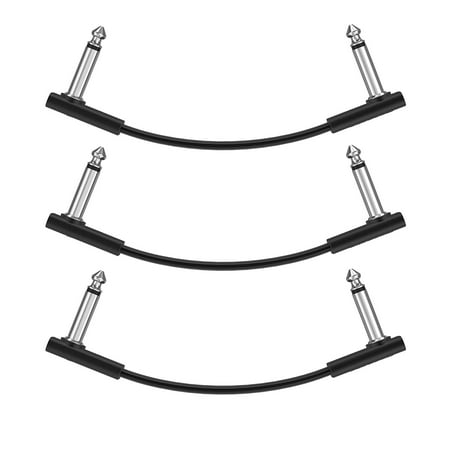 Durable Firm Donner 15cm Guitar Effect Pedal Cable Flat Patch Cable Black (Best Guitar Pedal Cables)