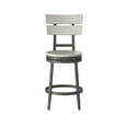 thumbnail image 2 of American Woodcrafters Colson Distressed White Metal Swivel Counter Barstool, 2 of 3