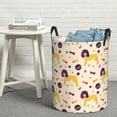 thumbnail image 6 of Gukieu Cartoon Poodle Dog Print Round Dirty Clothes Bag, Waterproof Standing Home Bathroom Storage Basket Car Trunk Storage Bag-Medium, 6 of 6