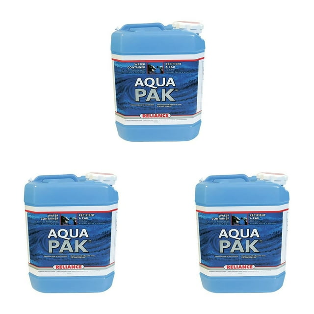 Reliance Products Aqua-Pak 2.5 Gal. Plastic Water Container Storage Jug (3 Pack)
