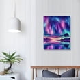 thumbnail image 4 of Nawypu Trees Blue and Pink Northen Lights Night Sky PRINT or CANVAS WALL ART - Aurora Borealis Mountains Landscape Home Decor - Multiple Sizes, 4 of 5