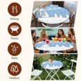 thumbnail image 7 of Light Blue Christmas Round Tablecloth, Fitted Table Cover with Elastic for 45"-54" Round Tables, Xmas Elk Tree Snowflake Forest Table Cloth Outdoor Indoor Dinning Party Waterproof Tablecloths, 7 of 7
