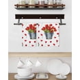 thumbnail image 3 of Red Tulip Flowers Kitchen Dish Towels for Drying Dishes Set of 3, Spring Floral Vintage Drum Rustic Waffle Weave Microfiber Hand Tea Bathroom Towels Quick Dry & Absorbent Towel 15.7x23.6, 3 of 7
