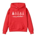 thumbnail image 5 of Taybagh Girls Sweatshirts Size 10-12 Christmas Print Hooded Sweatshirts Oversized Long Sleeve Winter Preppy Clothes Tops, 5 of 5