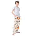thumbnail image 3 of FORMRS Boys Pajama Pants with Pockets Size 6-8Y Kids Lounge Sleep Bottoms, Hand Drawn Pumpkin, 3 of 8
