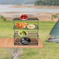 thumbnail image 3 of 4-Tier Collapsible Cooling Rack, Black Grilling Drying Rack, Tabletop Cooling Rack for Outdoor Picnics, 3 of 11