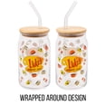 thumbnail image 2 of Silver Buffalo Gilmore Girls Luke's Diner Logo Vaso de vidrio con tapa de bambú y pajita de vidrio, 16 onzas, 2 of 5
