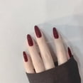thumbnail image 3 of 24pcs/Box Long Coffin False Nails Art Rose with Glue Wearable Nude Pink White Color Jelly Nails Tips Full Cover Press On Nails, 3 of 6