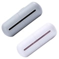 thumbnail image 4 of Milisten 2pcs Wall-mounted Trash Bag Container Capsule Shape Trash Bag Dispenser Garbage Bag Storage Box for Bathroom Kitchen (White + Grey), 4 of 5