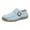 Light Blue, variant on Women's Leather Loafers Casual Round Toe Lightweight Slip-On Driving Flat Work Walking Shoes