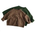 thumbnail image 3 of TGPMGRZ Toddler Baby Knit Cardigan Sweater, Soft Cozy Crewneck Long Sleeve Tops, 3 of 6