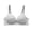 Gray, variant on Ribbed Front Closure Bras for Women Striped Color Spaghetti Adjusatble Straps Bralettes Seamless Supportive Full Coverage Bras Pink 36