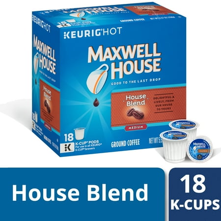 Maxwell House House Blend Coffee K-Cup Packs, 18 count Box