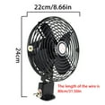 thumbnail image 3 of COOLHOOD 12V 24V Automotive Cooling Fan With Noise Reduction Technology For Long Drives In Cars Trucks Boats And Buses 8 Inch, 3 of 3