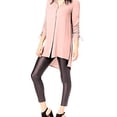 thumbnail image 3 of bar III Womens Ruched Tunic Blouse, Pink, X-Small, 3 of 3