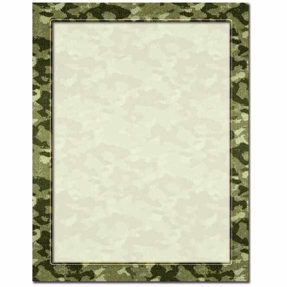 Camouflage Letterhead Laser & Inkjet Printer Paper, 25 Sheets per Pack