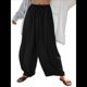 thumbnail image 2 of Pantalones Palazzo Harem Informales Holgados con Cordón para Mujer, para Verano, Playa, Viajes, Vacaciones, con Bolsillos. Negro XL, 2 of 6