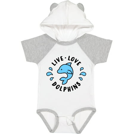

Inktastic Live Love Dolphins Gift Baby Boy or Baby Girl Bodysuit