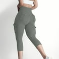 thumbnail image 7 of Kovlvoll Womens Leggings with Pockets Stretchy Butt Lifting High Waisted Outdoor Fitness Running Capris Yoga Legging, 7 of 7