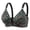 Black #027, variant on Floral Print Wireless Lace Bra for Women Adjustable Strap Breathable Comfort Daisy Bra No Underwire Jelly Bras, 40
