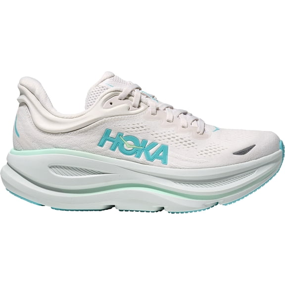 Hoka Women's Bondi 9 Sneaker, Frost/Cielo Blue, 8.5
