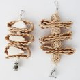 thumbnail image 3 of Parrot Chew Toy Natural - Hanging Grass Bird Cage Toy Parrot Swing Toy with Bell, 3 of 4