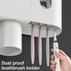 thumbnail image 5 of Soporte para cepillo de dientes Dispensador automático de pasta de dientes montado en la pared Juego exprimidor Tazas Organizador de cosméticos Cajón, gris Scienceny LF0143-01B, 5 of 6