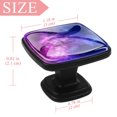 thumbnail image 3 of 4 Pcs Square Cabinet Handle Cupboard Knob Drawer Pulls Handle Galaxy Drawer Knobs with Screws Furniture Decoration, 3 of 5