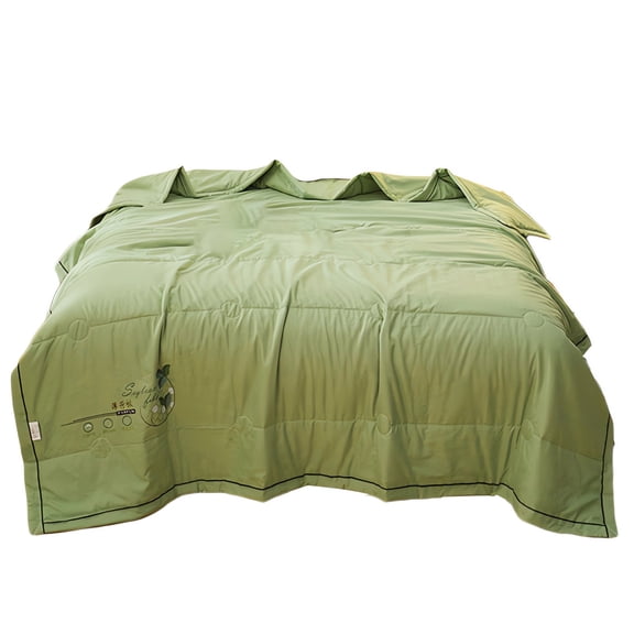 PRETXORVE Mint Summer Cool Quilt Summer Mosquito Repellent Quilt Double Conditioned Quilt Washable Cotton Quilt Thin Color Quilt