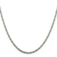 thumbnail image 2 of 925 Sterling Silver Polished 2.45mm Loose Rope Chain Necklace 24 Inch Lobster Claw Chain Necklace for Women and Men, 2 of 4