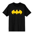 thumbnail image 1 of DC Comics Glow Ink Yellow Batman Logo Black T-Shirt, 1 of 2