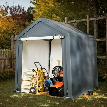 Resenkos Storage Garden Shed,Garden Sheds,6 x 6.5/8 x 6.5 Feet Portable Motorcycle Outdoor Storage Shelter-6 Feet